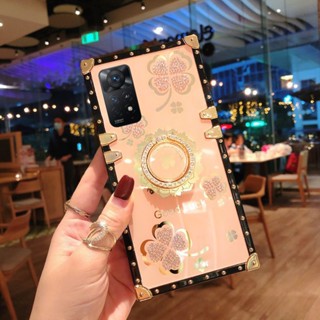 เคสโทรศัพท์มือถือแบบนิ่ม TPU กันกระแทก ลายดอกไม้ พร้อมแหวนขาตั้ง สําหรับ Xiaomi Redmi Note 12 11 Pro Note12 Note11 5G 4G 2023 2022