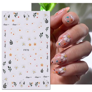 Mama Nail ใหม่ สติกเกอร์ติดเล็บ ฤดูใบไม้ผลิ ฤดูร้อน ดอกไม้ ดอกไม้ สติกเกอร์ตกแต่งเล็บ