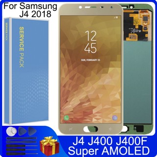 หน้าจอสัมผัส LCD 5.5 นิ้ว Super AMOLED J400 แบบเปลี่ยน สําหรับ samsung Galaxy J4 J4 2018 J400 J400F J400F DS J400G DS