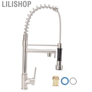 Lilishop Bathroom Water Tap  Easy Cleaning Kitchen Faucet Handle Control 360° Rotation Wide Application with Pull Down Sprayer for Toilet