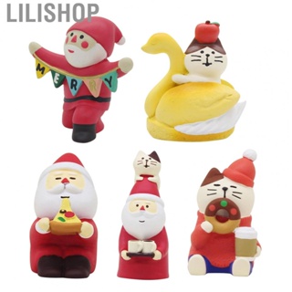 Lilishop Desktop Christmas Ornaments  Synthetic Resin Miniature Christmas Ornaments  for Dollhouse