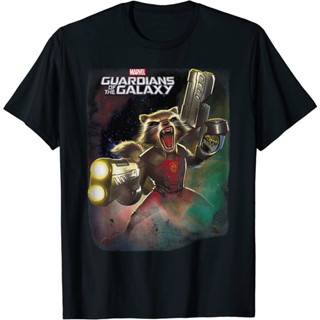 📦พร้อมส่ง คอกลม ผ้าฝ้าย 100% พิมพ์ลายกราฟฟิค Marvel Super Hero Guardians of the Galaxy สําหรับผู้ชาย T-shirt