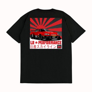 เสื้อยืด ลาย Sakazuki NISSAN SKYLINE R34 BNR34 LBWK LIBERTY WALK V3 สําหรับรถยนต์