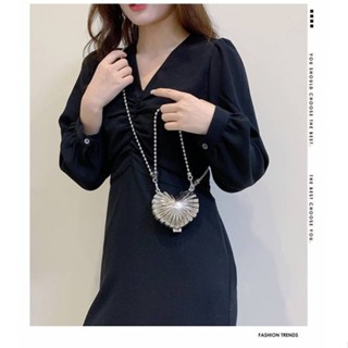 Mini loving Pearl chain small bag Women 2022 New heavy Industry Metal waist chain Mini lipstick