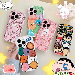 เคสโทรศัพท์มือถือ ขอบโค้ง ลายการ์ตูนกระต่าย หมู กราฟฟิตี้ มอนสเตอร์ ชินจัง 3D สําหรับ Realme C53 C35 C55 C33 5 5S 7i 6 5i C25s C20 C25Y C11 2020 C15 C25 C12 C17 C20A C21Y