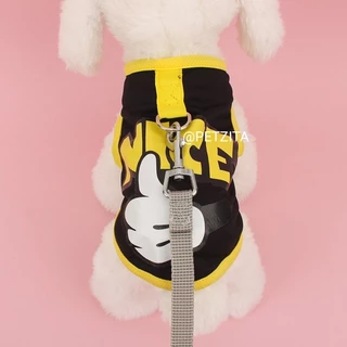 🇹🇭พร้อมส่ง🇹🇭💕เสื้อกล้ามแต่งสีขอบ *พร้อมห่วงสำหรับคล้องสายจูง 🐶🐱🐰 for pet เสื้อสุนัข ชุดหมา ชุดแมว