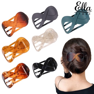 Ellastore123 กิ๊บติดผม รูปกรงเล็บ 8 ซี่ สีพื้น สําหรับผู้หญิง