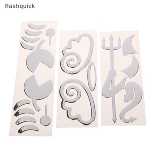 Flashquick สติกเกอร์ ลายปีศาจนางฟ้าน้อย 3D สําหรับติดตกแต่งรถยนต์