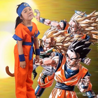 เครื่องแต่งกายคอสเพลย์ การ์ตูน Dragon Ball Son Goku Saiyan สําหรับแม่ และลูก