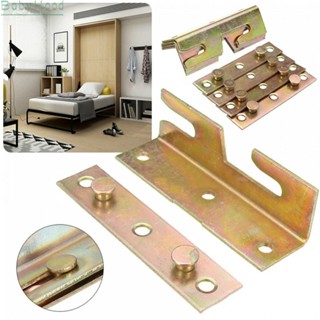 【Big Discounts】Bed Hinge Bed Rail Brackets Corner Bed Hinge Heavy Duty Bed Rail Fittings Wooden#BBHOOD