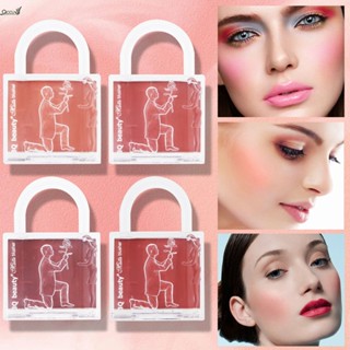 3q Beauty1pcs Lock Blush สี Nude แต่งหน้า Natural Rouge Repair Volume Monochrome Matte Shadow Powder แต่งหน้า qccuot