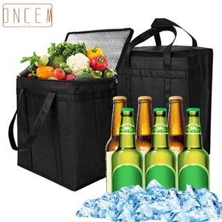 【ONCEMOREAGAIN】Picnic Bag Cooler Box Camping Foldable Insulation Bag Lunch Box Oxford Cloth