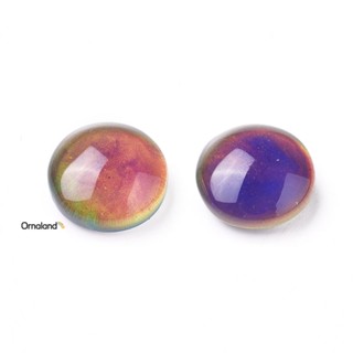 Cabochons Mood Cabochons แก้วเปลี่ยนสีตามอุณหภูมิ 10x5 มม. 5 ชิ้น