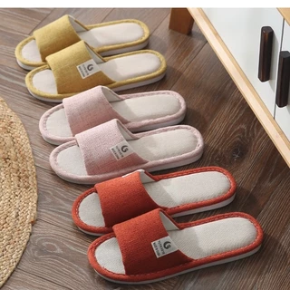 พร้อมส่ง รองเท้าใส่ในบ้าน ใส่ในออฟฟิศ พื้นมีกันลื่น นุ่มสบาย สไตล์ญี่ปุ่น ผ้าคอตตอนลินิน BTX18