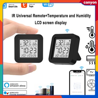 Tuya Wifi Ir Universal Remote Controller+temperature And Humidity Sensor Lcd Screen Display App Control Support Voice Control Work With Google Assistant canyon