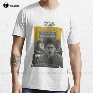 เสื้อยืดลําลอง แขนสั้น คอกลม พิมพ์ลาย Wes Anderson The French Dispatch Timothee Chalamet ขนาดใหญ่ สําหรับผู้ชาย ใส่เข้ายิม