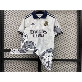 [Fans] 2324 ใหม่ เสื้อกีฬาแขนสั้น ลายทีมฟุตบอล Real Madrid Dragon คุณภาพสูง เวอร์ชั่นไทย 1:1