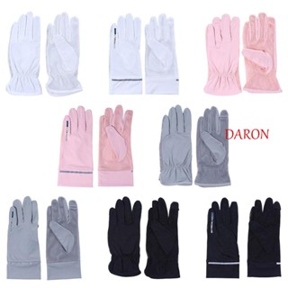 Daron ถุงมือขับรถ ผู้หญิง UPF 50+ ผ้าเรยอน ตาข่าย ระบายอากาศ ถุงมือ