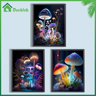 【Doub X ✮】ภาพวาดปักเพชร ทรงกลม ลายเห็ด 5D DIY สําหรับตกแต่งบ้าน ✮