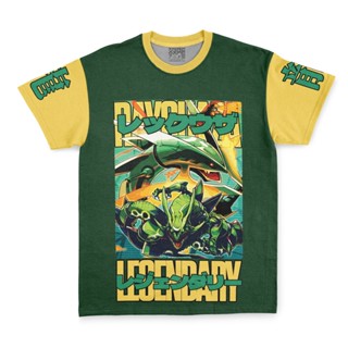 เสื้อยืด พิมพ์ลายโปเกม่อน Rayquaza แฟชั่นสตรีท