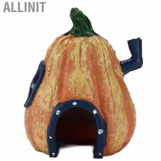 Allinit Fish Tank Resin Pumpkin  Ornaments Fish Shrimp Cave Shelter Decoration