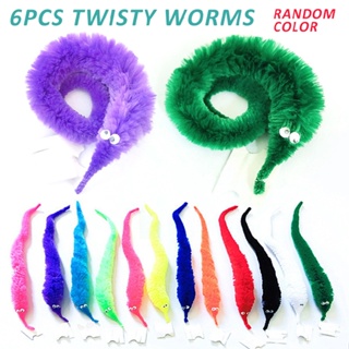 New 6pcs Wiggly Twisty Worm Magic Wriggler Stocking Filler Party Loot Bag Toy