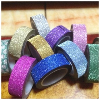 🌈 เทปกลิตเตอร์ เทปกาวกากเพชร Glitter Tape ยาว 5 เมตร DIY เทปกาวกลิตเตอร์ เทปกากเพชร 🌈