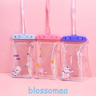 Blossomea IPX8 กระเป๋าใส่โทรศัพท์มือถือ กันน้ํา 6 นิ้ว สําหรับสระว่ายน้ํา ชายหาด