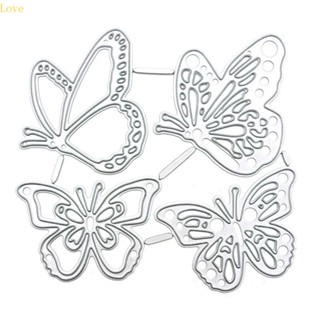 Love Lovely for Butterfly แผ่นแม่แบบโลหะ ตัดลาย สําหรับตกแต่งงานหัตถกรรม วันเกิด งานแต่งงาน DIY