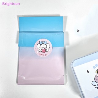 Brightsun ถุงซิปล็อค ฟอยล์อลูมิเนียม สีฟ้า สีชมพู ไล่โทนสี แบบพกพา สําหรับใส่เครื่องประดับ เครื่องเขียน 10 ชิ้น