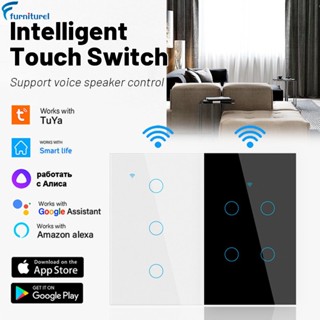 Tuya สวิตช์ไฟอัจฉริยะ Wifi 1 2 3 4gang 220V สําหรับบ้าน