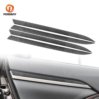 【สินค้าพร้อมส่ง】ใหม่ แถบคาร์บอนไฟเบอร์ ติดแผงประตูรถยนต์ 4 ชิ้น สําหรับ Toyota Highlander 2014-2019
