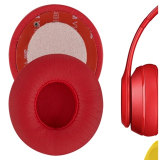 Geekria แผ่นครอบหูฟังไร้สาย แบบเปลี่ยน สีแดง สําหรับ Beats Solo2 Wireless Solo2.0 (B0534)