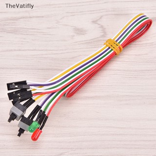 [TheVatifly] Atx PC เมนบอร์ดพาวเวอร์เคเบิล 2 สวิตช์เปิด / ปิด / รีเซ็ต พร้อมไฟ LED 68 ซม. [Preferred]