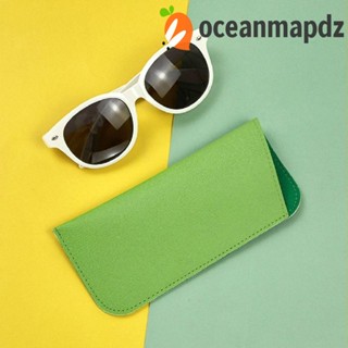 OCEANMAPDZ กระเป๋าใส่แว่นตา หนัง PU กันน้ํา ขนาดเล็ก สีแคนดี้ สไตล์เกาหลี สําหรับผู้ชาย