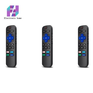 รีโมตทีวีทั่วไป แบบเปลี่ยน สําหรับทีวี Roku TCL Roku Hisense Roku Sharp Roku TV TV Netflix Hulu 3 ชิ้น