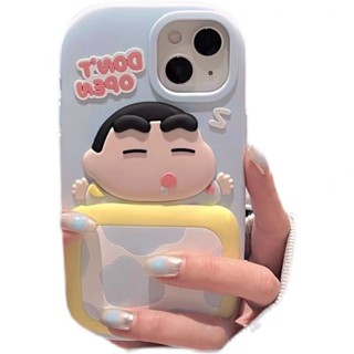 เคสโทรศัพท์มือถือแบบนิ่ม กันกระแทก ลายการ์ตูนชินจังน่ารัก สําหรับ iPhone 11 12 13 14 Pro Max