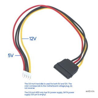 Aod สายเคเบิลแปลงพาวเวอร์ซัพพลาย SATA15P เป็น 4P ITX ขนาดเล็ก สําหรับ ITX PCs ยาว 20 ซม. 7 87 นิ้ว