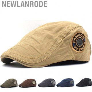 Newlanrode Men Beret Hat Simple Style Soft Cotton Fashionable Casual Newsboy for Daily Wear