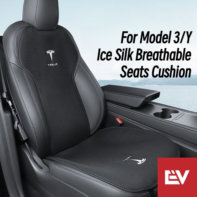 สําหรับ Tesla Model 3/3 highland/Y/Y juniper เบาะนั่งผ้าไหมน้ําแข็งเบาะเบาะหลัง Keep Cool Keep Neat
