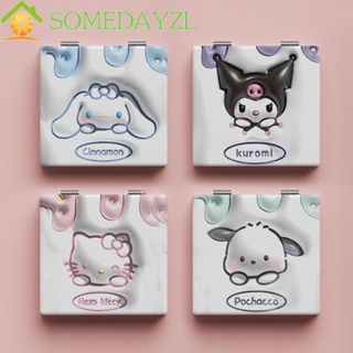 SOMEDAYZL กระจกแต่งหน้า แบบพับได้ ทรงสี่เหลี่ยม ลายการ์ตูน My Melody เหมาะกับของขวัญ สําหรับหอพัก