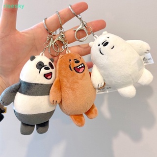 [risesky] พวงกุญแจ จี้ตุ๊กตาหมี We Bare Bears แบบนิ่ม เหมาะกับของขวัญ สําหรับตกแต่งกระเป๋าเป้สะพายหลัง