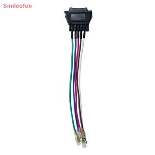 [Smileofen] สวิตช์หน้าต่างรถยนต์ 5Pin 12 พร้อมโคมไฟพลาสติก สีดํา สําหรับรถยนต์ 24V