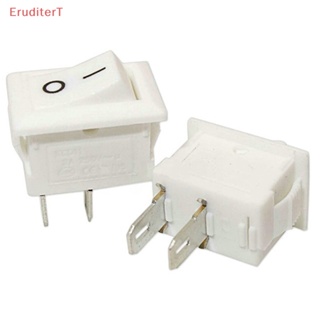 [EruditerT] สวิตช์ปุ่มกดเปิด ปิด SPST 2 Pin 6A 250v ขนาดเล็ก สําหรับเรือ รถยนต์ 10 ชิ้น [ใหม่]