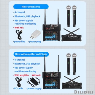 [ เครื่องขยายเสียง พร้อมไมโครโฟนไร้สาย สําหรับบันทึกเสียง DJ Mixing