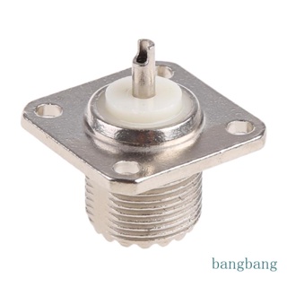 Bang UHF ตัวเมีย SO239 4 รู ตัวเชื่อมต่อแผงหน้าแปลน ถ้วยบัดกรี