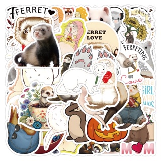 Z&amp;m❀ สติกเกอร์ Ferret กันน้ํา สําหรับตกแต่งของเล่น 52 ชิ้น ต่อชุด