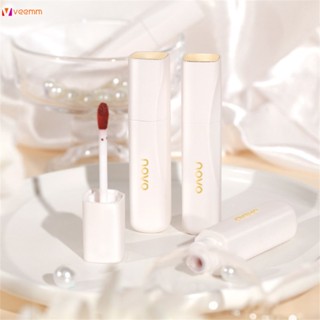 Novo Matte Lip Glaze Silky Smooth ทาง่าย แสดงสีธรรมชาติ สีขาว Waterproof Not Dipped Cup Lipstick veemm