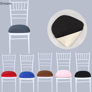 &lt;Dream&gt; ผ้าคลุมเก้าอี้รับประทานอาหาร แบบยืดหยุ่น ถอดออกได้ ขนาด 45-48 ซม. สีพื้น สําหรับงานแต่งงาน โรงแรม จัดเลี้ยง สํานักงาน ลดราคา