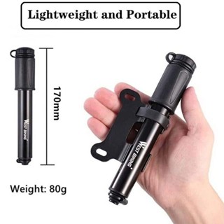 WestBiking Mini Pump Bike Cycling Tire Inflator Schrader Presta Valve Pump Aluminum Alloy Portable Bicycle Pump